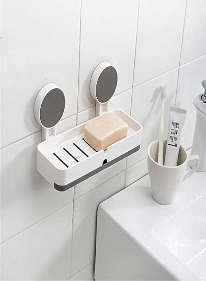 DORLANK soap Holder for Bathroom stickable Non-Drill Wall Mount Magic Sticker Self Adhesive Soap Stand for Bathroom with Removable Drain Tray - Image 3